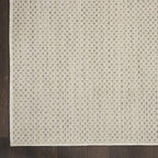 Nourison Home Courtyard Ivory Silver 2'2" x 20' Area Rug - Easy Clean, Non Shedding, Bed Room, Living Room, Dining Room, Kitchen (20' Runner)