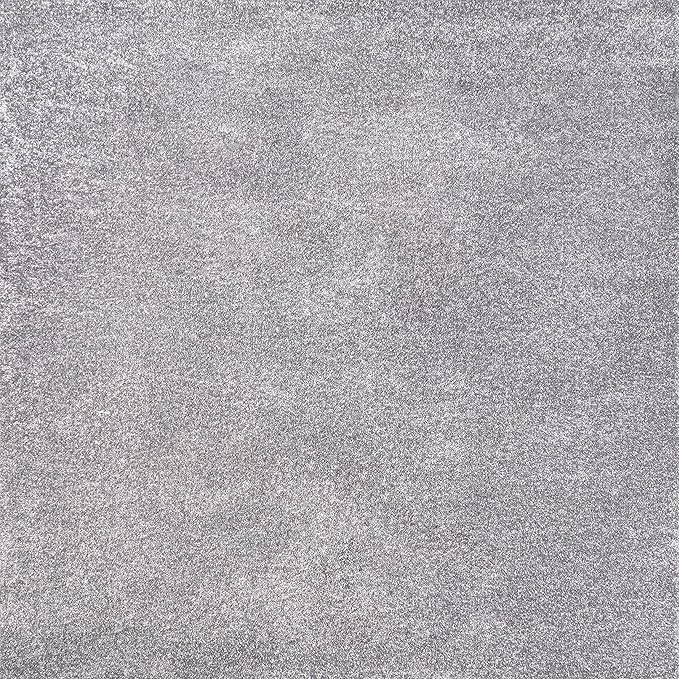 Eyely UES100A-7SQ Supersoft Haze Solid Low-Pile Indoor Area Rug, Coastal, Bohemian, Minimalist, Classic, Casual for Bedroom,Kitchen,Living Room,Non Shedding,Easy-Washing, Gray, 7' Square
