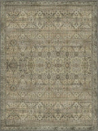 9x12 Area Rug Machine Washable Boho Rug for Living Room,Ultra-Thin Low Pile Carpet,Lightweight Indoor Printed Rug,Non Slip Floral Area Rug for Bedroom, Dining Room, Home Office,Sage