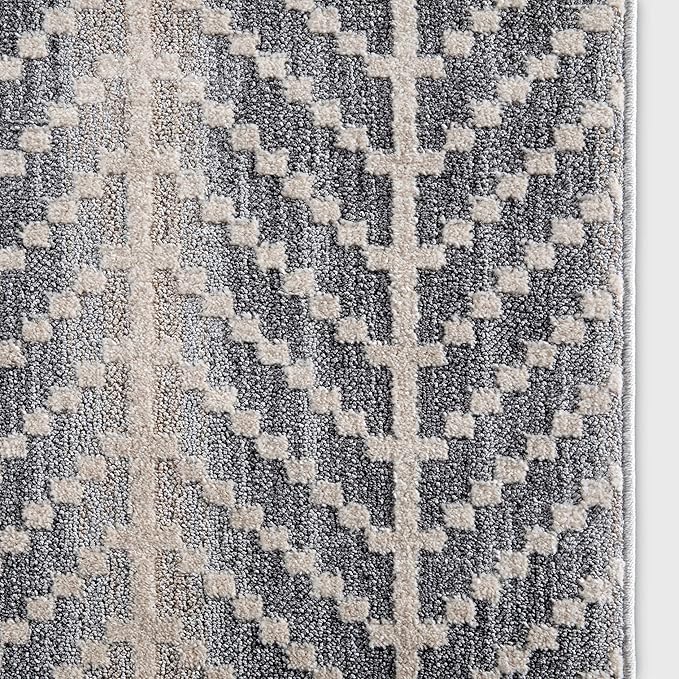 Well Woven Custom Size Hallway & Stair Runner- Harlow Rhodes Grey 27 Inches Wide x 25 Feet Long Runner (27" x 25') Runner Rug - Contemporary Design, Ultra-Soft, Easy-Clean