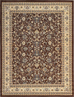 Unique Loom Sialk Hill Collection Area Rug - Washington (9' 10" x 13' 1" Rectangle Brown/Black)