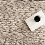 Rugs USA Marilyn Charcoal/Ivory, 6' x 9', Hand Woven, Marled, Wool, Soft and Cozy, High Traffic, Stain Resistant, Easy Clean, Durable Area Rug for Bedroom, Living Room, Dining, Den, Foyer