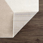 Abani Rugs Cream and Pink 6 ft. X 9 ft. Contemporary mid-Century Rug with Beige and Pink Geometric Circle. Minimalistic Design Rectangular Area Rug. Turkish Stain Resistant Area Rug.