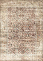 Keen Home Design 8x10 Rug - Machine Washable Area Rug with Non-Slip Backing, Ideal for Living Room, Dining Room, Bedroom - Vintage, Easy Clean, Durable, Low Pile - (8' x 10')