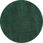 Eyely UES100L-6R Supersoft Haze Solid Low-Pile Indoor Area Rug, Coastal, Bohemian, Minimalist, Classic, Casual for Bedroom,Kitchen,Living Room,Non Shedding,Easy-Washing, Green, 6' Round