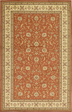 Unique Loom Voyage Collection Traditional Oriental Classic Intricate Design Area Rug (10' 6 x 16' 5 Rectangular, Terracotta/Ivory)