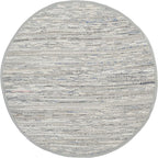 SAFAVIEH Rag Rug Collection 10' Round Grey RAR121A Handmade Boho Stripe Cotton Area Rug