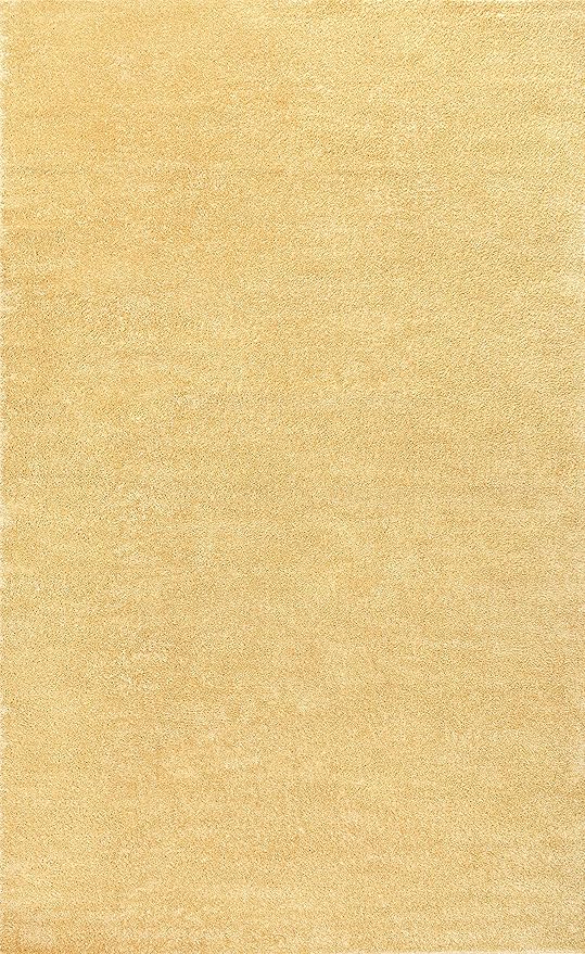 JONATHAN Y Haze Solid Low-Pile Mustard Indoor Area Rug 3x5, Coastal,Bohemian,Minimalist,Classic, Easy-Cleaning for Living Room,Bedroom,Kitchen,Pet Friendly,Non-Shedding (SEU100B-3)