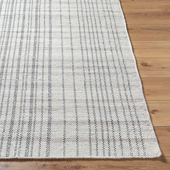 Mark&Day Wool Rugs, 5x7 Ishaq Cottage Slate Area Rug, Grey Silver Carpet for Living Room, Bedroom or Kitchen (5' x 7'6")