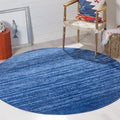 SAFAVIEH Adirondack Collection Area Rug - 9' Round, Light Blue & Dark Blue, Modern Ombre Design, Non Shedding & Easy to Clean, Ideal for Living Room, Bedroom, Office, Dining Space (ADR113F)