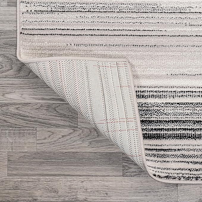 JONATHAN Y Austin Gradient Striped Gray/Black Indoor Area Rug, 3x5, Modern, Contemporary, Easy-Cleaning for Living Room, Bedroom, Kitchen, Pet Friendly, Non-Shedding (LUX103A-3)