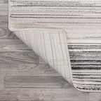 JONATHAN Y Austin Gradient Striped Gray/Black Indoor Area Rug, 4x6, Modern, Contemporary, Easy-Cleaning for Living Room, Bedroom, Kitchen, Pet Friendly, Non-Shedding (LUX103A-4)