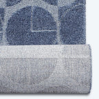 Well Woven Custom Size Hallway & Stair Runner- Harlow Harmony Blue 27 Inches Wide x 23 Feet Long Runner (27" x 23') Runner Rug - Modern Geometric Pattern, Ultra-Soft, Easy-Clean