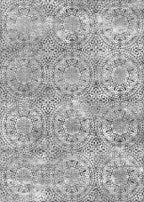 vivorug 5x7 Area Rugs - Ultra-Thin Washable Rug with Non-Slip Backing, Ideal for Living Room, Bedroom, Kitchen Floor Carpet - Vintage Medallion, Easy Clean, Durable, Grey