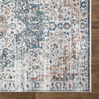 Bloom Rugs Caria Washable Non-Slip 5x7 Rug - Terracotta/Teal Traditional Area Rug for Living Room, Bedroom, Dining Room, and Kitchen - Exact Size: 5' x 7'