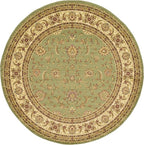 Unique Loom Voyage Collection Traditional Oriental Classic Intricate Design Area Rug (8' 0 x 8' 0 Round, Green/Ivory)