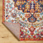 Livabliss Area Rugs - 9x12 Odelia Vintage Boho Beige Mustard Gray Area Rug for Living Room Bedroom - Floral Medallion Stain Resistant Carpet for Kitchen, Nursery, Office (9' x 12'6")