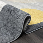 Abani Deco Collection Area Rug - Grey Minimalist Design -6' x 9' - Easy to Clean - Durable for Kids and Pets - Non-Shedding - Medium Pile - Soft Feel - for Living Room, Bedroom & Office