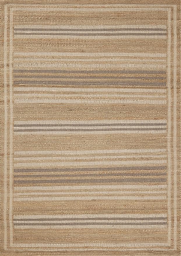 Loloi Chris Loves Julia Judy Collection JUD-03 Natural/Dove 5'-0" x 7'-6" Area Rug
