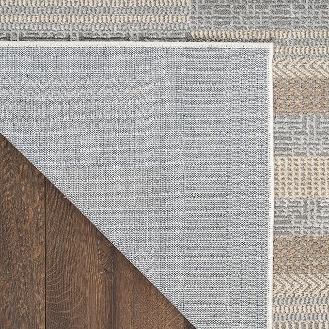 Nourison Home Nordic Grey Multicolor 4' x 6' Scandinavian Area Rug - Easy Clean, Non Shedding, Bed Room, Living Room, Dining Room, Kitchen (4' x 6')
