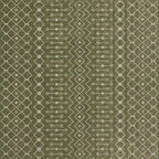 Unique Loom Outdoor Trellis Collection Area Rug - Tribal Trellis (10' 8" Square, Green/ Natural)