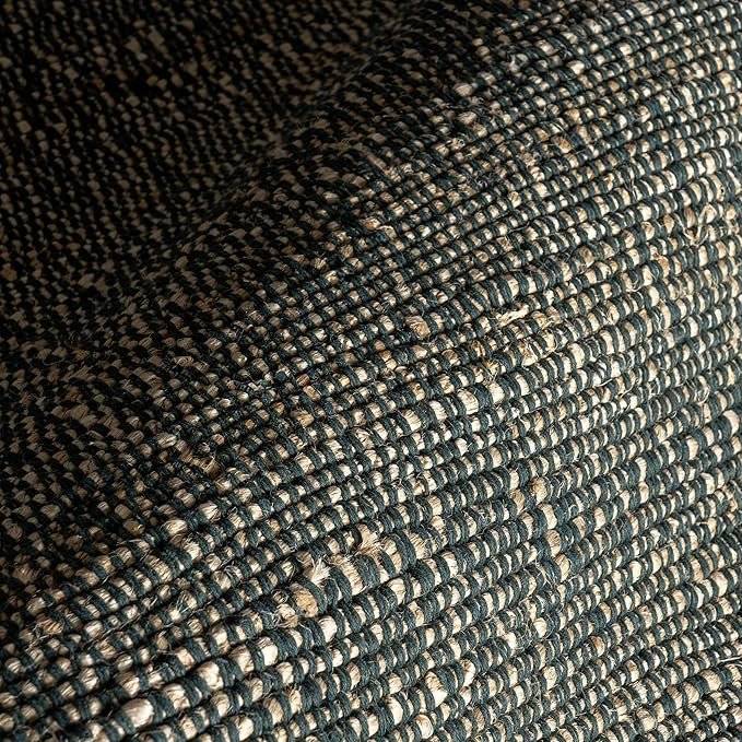 Nuloom Elfriede Handmade, Green/Natural, 5' x 8', Jute & Cotton, Textured and Earthy, High Traffic, Stain Resistant, Easy Clean, Durable Area Rug for Bedroom, Living Room, Dining, Entryway