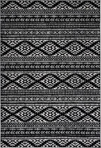 SAFAVIEH Tulum Collection Accent Rug - 2' x 4', Black & Ivory, Moroccan Boho Tribal Design, Non-Shedding & Easy to Clean, Ideal for Front Door, Kitchen, Entryway, Foyer (TUL272Z)