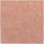 Unique Loom Davos Shag Collection Area Rug - Solid (9' 10" Square, Dusty Rose)