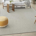 Nourison Home Courtyard Ivory Charcoal 7' x 10' Area Rug - Easy Clean, Non Shedding, Bed Room, Living Room, Dining Room, Kitchen (7' x 10')