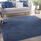 Nourison Home Nourison Essentials Midnight Blue 7' x Square Area Rug - Easy Clean, Non Shedding, Bed Room, Living Room, Dining Room, Kitchen (7' x Square)