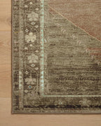Loloi Magnolia Home by Joanna Gaines Sinclair Collection SIN-06 Clay/Tobacco 8'-6" x 11'-6", .25" Pile Height, Machine Washable, Area Rug