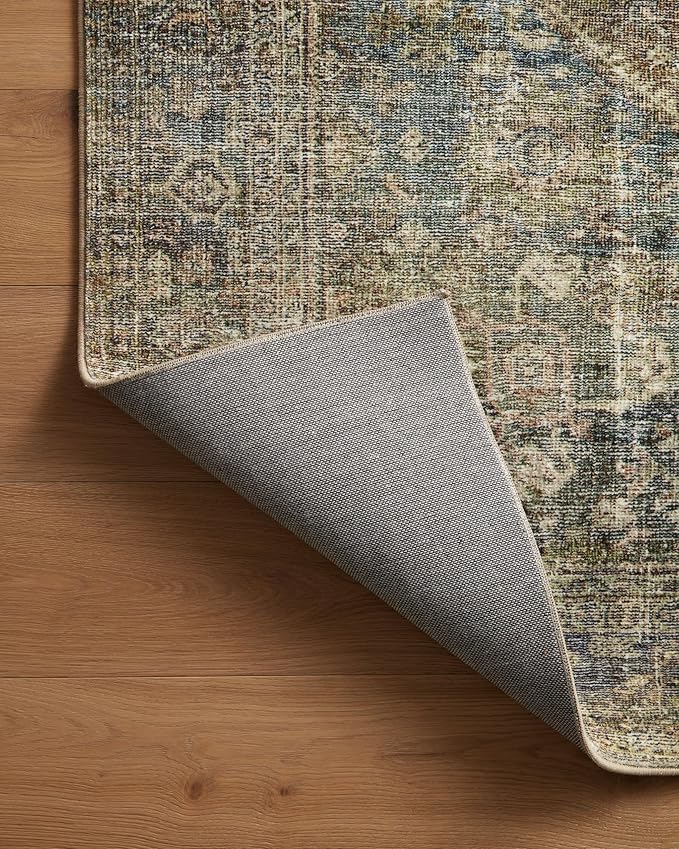 Loloi Amber Lewis Morgan Collection MOG-05 Spice/Lagoon 9'-6" x 13'-6" 38" Thick Area Rug feat. CloudPile, Neutral, Room Décor, Vintage Inspired, Livingroom, Bedroom, Dining Area