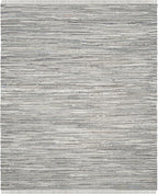 SAFAVIEH Rag Rug Collection X-Large Area Rug - 11' x 15', Grey, Handmade Boho Stripe Cotton, Ideal for High Traffic Areas in Living Room, Bedroom (RAR121A)