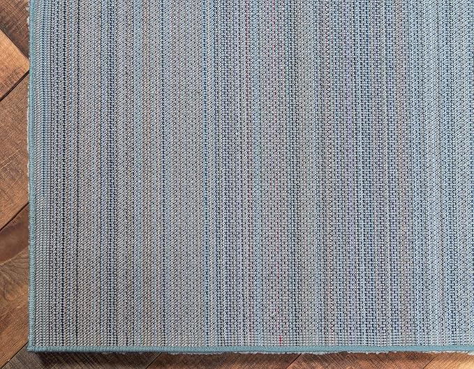 Unique Loom Solo Collection Area Rug - Calabasas (5' 3" x 7' 7" Rectangle, Light Blue)