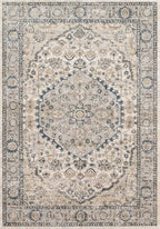 Loloi Teagan Collection TEA-01 Natural/Lt. Grey 2'-8" x 4' Accent Rug, Large, Soft Neutral Rug, High-Traffic for Living Room, Bedroom, Home Office, Dining Area