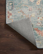 Loloi Margot Collection MAT-06 Denim/Multi 2'-6" x 7'-6" Runner Rug feat. CloudPile, No-Shed Easy Clean Large Patterned Area Rug for Living Room, Bedroom, Dining Area
