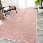 JONATHAN Y Haze Solid Low-Pile Pink Indoor Area Rug 8x10, Coastal,Bohemian,Minimalist,Classic, Easy-Cleaning for Living Room,Bedroom,Kitchen,Pet Friendly,Non-Shedding (SEU100P-8)