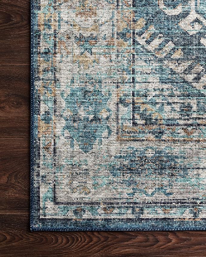 Loloi Skye Collection SKY-03 Denim/Natural 2'-6" x 12'-0" Runner Rug