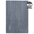 FH Home Flat Woven Outdoor Rug - Waterproof, Easy to Clean, Stain Resistant - Premium Polypropylene Yarn - Modern Abstract - Patio, Porch, Deck, Balcony - Suez - Blue - 5ft 2in x 7ft 6in