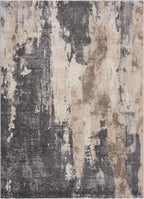 LUXE WEAVERS Euston Collection Gray-Gray 4x5 Modern Abstract Area Rug