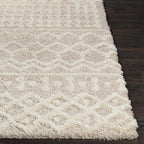 Livabliss Hapsburg Moroccan Shag Area Rug, 6'7" Round, Beige