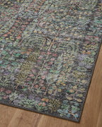 Loloi Rifle Paper Co. Maison Collection MAO-07 Charcoal 3'-0" x 3'-0" Round, .19" Pile Height, Accent Rug