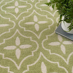 Nourison Home Nourison Essentials Green Ivory 8' x 10' Area Rug - Easy Clean, Non Shedding, Bed Room, Living Room, Dining Room, Kitchen (8' x 10')