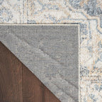 Nourison Home Astra Machine Washable Grey/Blue 2'2" x 10' Area -Rug, Easy -Cleaning, Non Shedding, Bed Room, Living Room, Dining Room, Kitchen (2x10)