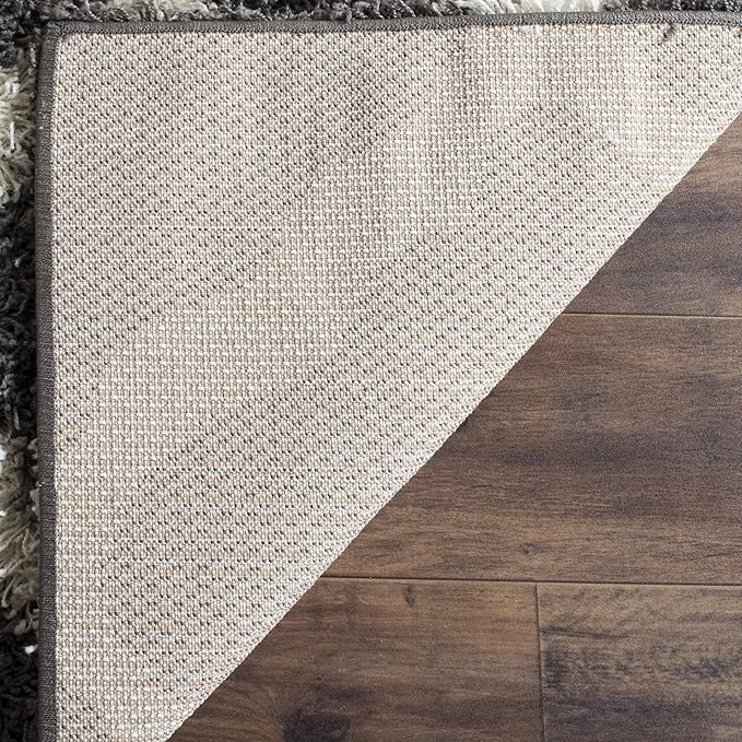 SAFAVIEH Dallas Shag Collection Area Rug - 10' x 14', Dark Grey & Ivory, Trellis Design, Non-Shedding & Easy Care, 1.5-inch Thick Ideal for High Traffic Areas in Living Room, Bedroom (SGD257A)