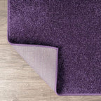 JONATHAN Y Haze Solid Low-Pile Purple 9x9 Square Indoor Area Rug, Coastal,Bohemian,Minimalist,Classic, Easy-Cleaning for Living Room,Bedroom,Kitchen,Pet Friendly,Non-Shedding (SEU100N-9SQ)