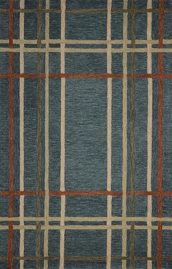 Loloi Magnolia Home by Joanna Gaines Waylon Collection WAY-01 Denim/Multi 9'-3" x 13' Area Rug