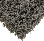 Unique Loom Solid Shag Collection Area Rug (3' 3" Square, Graphite Gray)