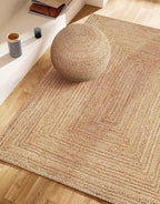 Savi Home Natural Jute Area Rug 4x6 FT – Handwoven Braided Farmhouse Rug, 72x48 Inch Handloom Entryway Rug, Rustic Doormat for Kitchen, Living Room, Pets & Indoor Decor