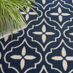 Nourison Home Nourison Essentials Navy Ivory 6' x 9' Area Rug - Easy Clean, Non Shedding, Bed Room, Living Room, Dining Room, Kitchen (6' x 9')